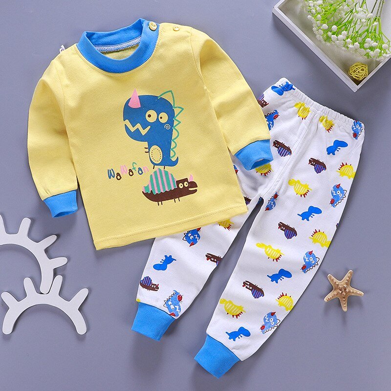Kinderen Baby Jongens Meisjes Set Katoen Pasgeboren Herfst Lente Herfst Kleding Cartoon Peuter Suits Goedkope Spullen Voor 0-4Y Baby Outfits