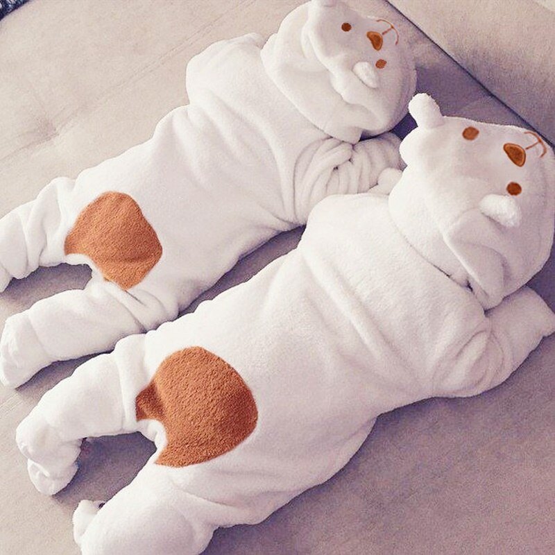 2020 Nieuwe Leuke Pasgeboren Baby Jongen Meisje Kleding Lange Mouwen Hoddies Beer Rits Baby Romper Kleding Herfst Winter Dragen 0-18M