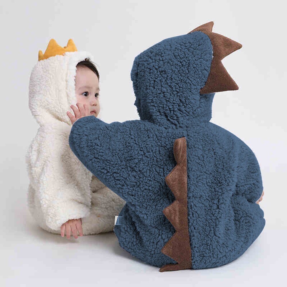 2020 Nieuwe Leuke Pasgeboren Baby Jongen Meisje Kleding Lange Mouwen Hoddies Beer Rits Baby Romper Kleding Herfst Winter Dragen 0-18M