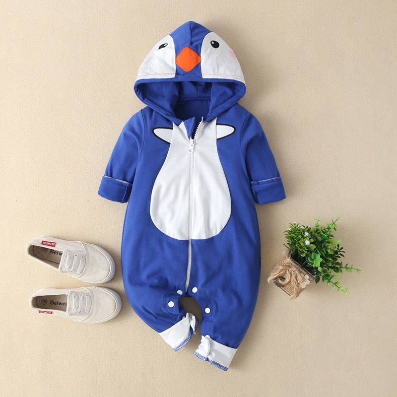 2020 Nieuwe Leuke Pasgeboren Baby Jongen Meisje Kleding Lange Mouwen Hoddies Beer Rits Baby Romper Kleding Herfst Winter Dragen 0-18M