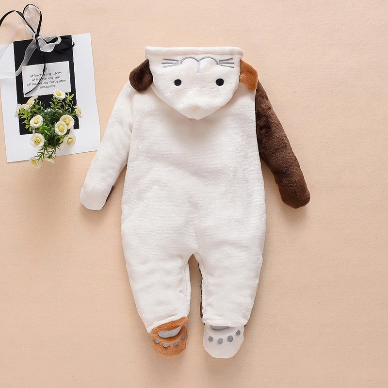 2020 Nieuwe Leuke Pasgeboren Baby Jongen Meisje Kleding Lange Mouwen Hoddies Beer Rits Baby Romper Kleding Herfst Winter Dragen 0-18M