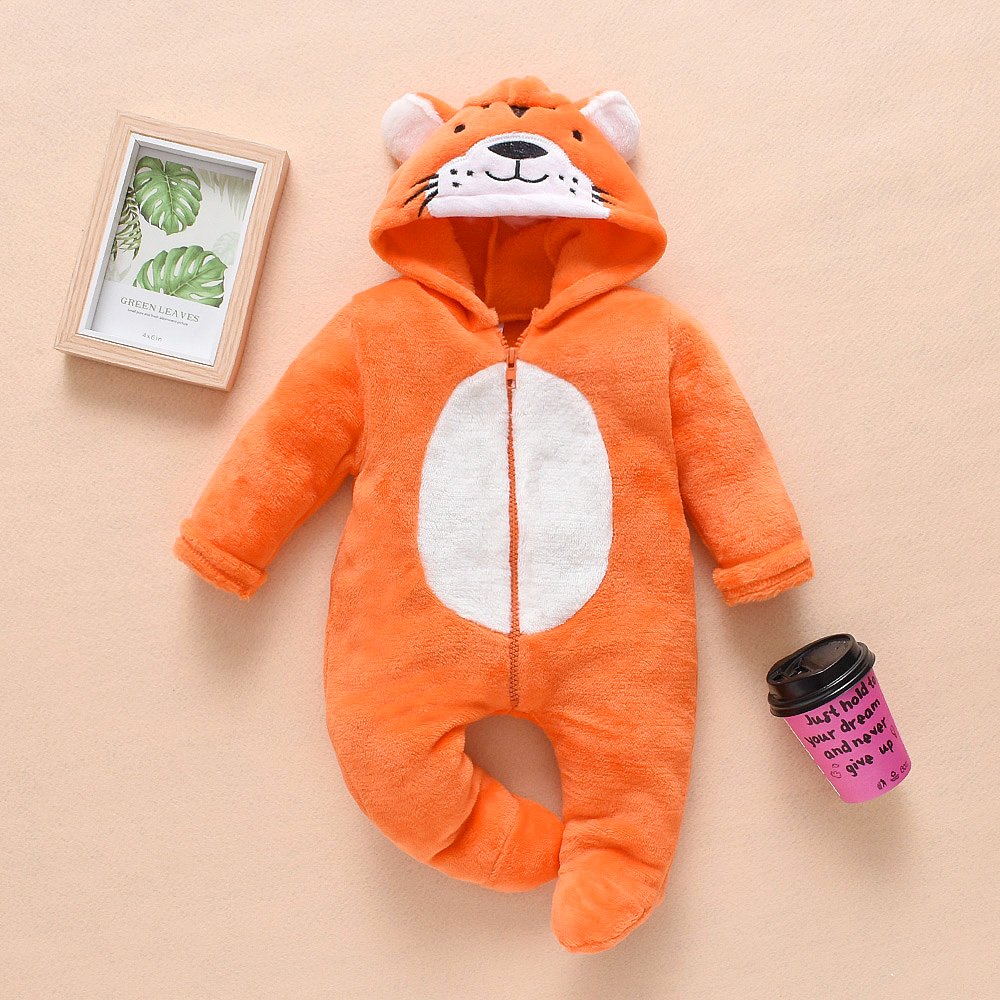 2020 Nieuwe Leuke Pasgeboren Baby Jongen Meisje Kleding Lange Mouwen Hoddies Beer Rits Baby Romper Kleding Herfst Winter Dragen 0-18M
