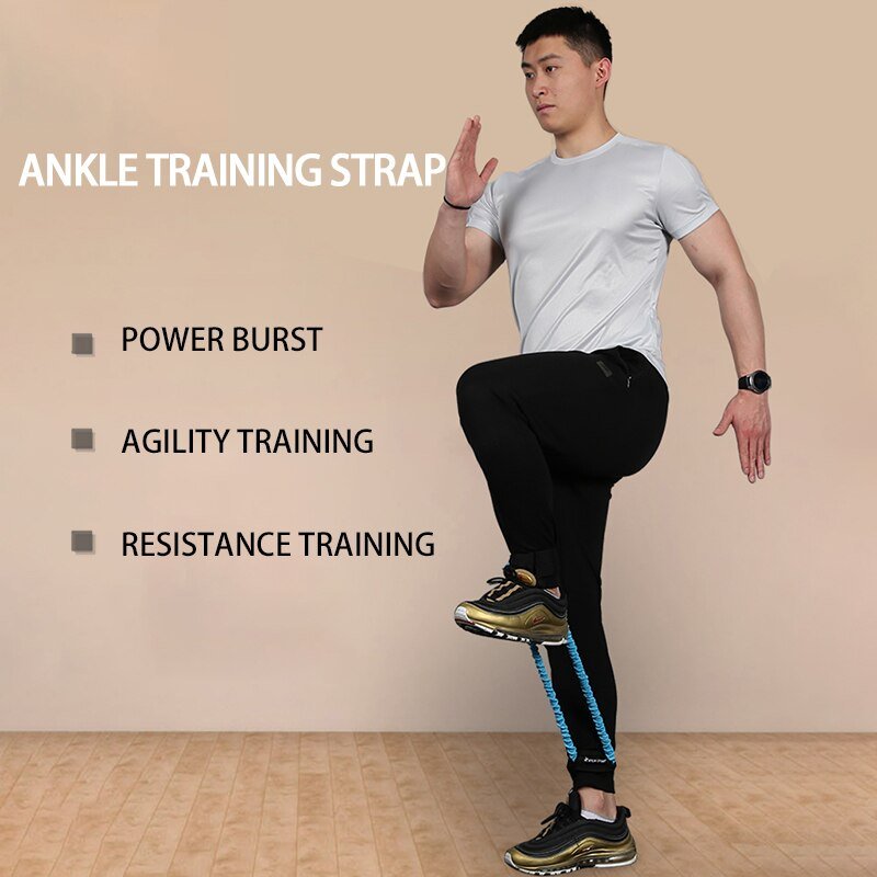 Ankle Tension Rope Leg Training Side Step with Basketball Taekwondo Elastic Rope Fitness Training Equipment Tensioner