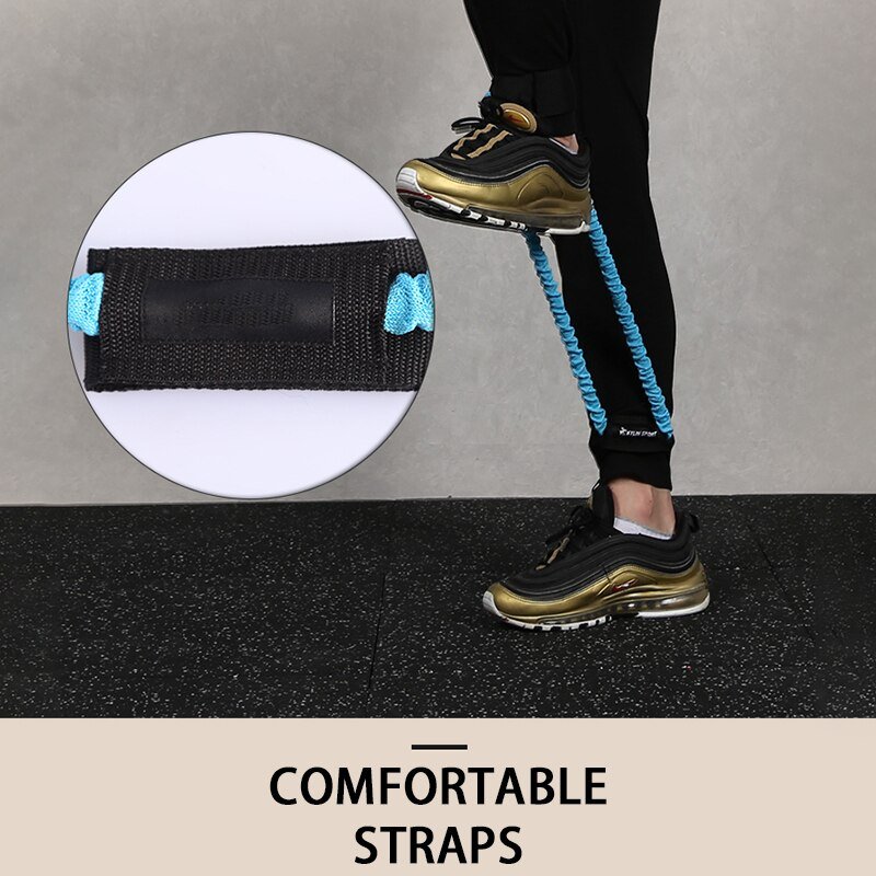 Ankle Tension Rope Leg Training Side Step with Basketball Taekwondo Elastic Rope Fitness Training Equipment Tensioner