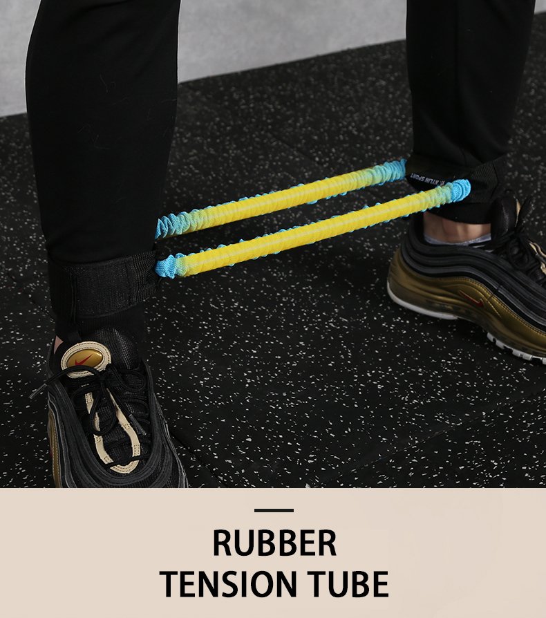 Ankle Tension Rope Leg Training Side Step with Basketball Taekwondo Elastic Rope Fitness Training Equipment Tensioner