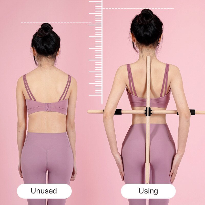 Yoga Sticks 2 Pieces of Indoor Sports Dancers Gymnasts Fitness Strapless Beautiful Back Durable Shaping Stretching Tools