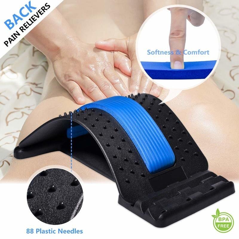 Lumbar Spine Reliever Fitness Equipment Home Yoga Aids Spine Stretch Back Massage Waist Stretcher