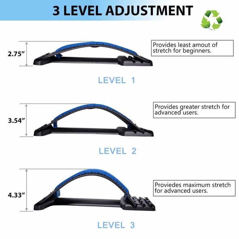 Lumbar Spine Reliever Fitness Equipment Home Yoga Aids Spine Stretch Back Massage Waist Stretcher