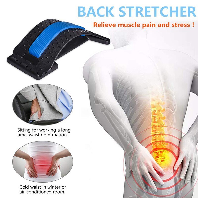 Lumbar Spine Reliever Fitness Equipment Home Yoga Aids Spine Stretch Back Massage Waist Stretcher