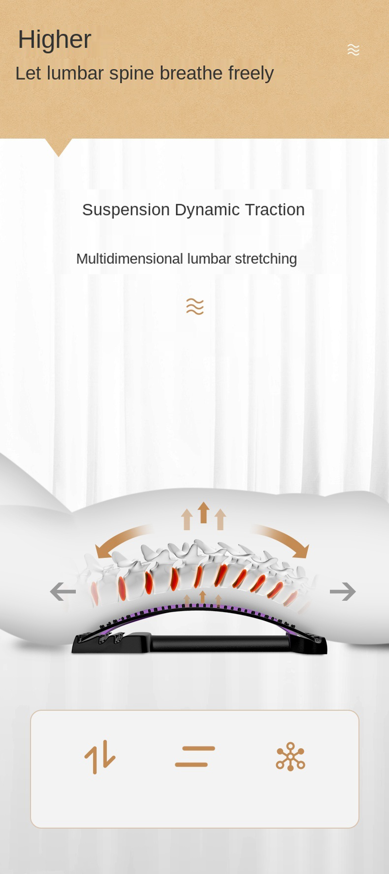 Lumbar Spine Reliever Fitness Equipment Home Yoga Aids Spine Stretch Back Massage Waist Stretcher Lumbar Spine Reliever Fitness Equipment Home Yoga Aids Spine Stretch Back Massage Waist Stretcher