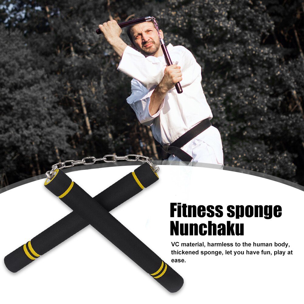 Sponge Nunchaku Practice Martial Arts Equipment Chain Safe Sponge Sport Training Effective Working-out Sport Accessories