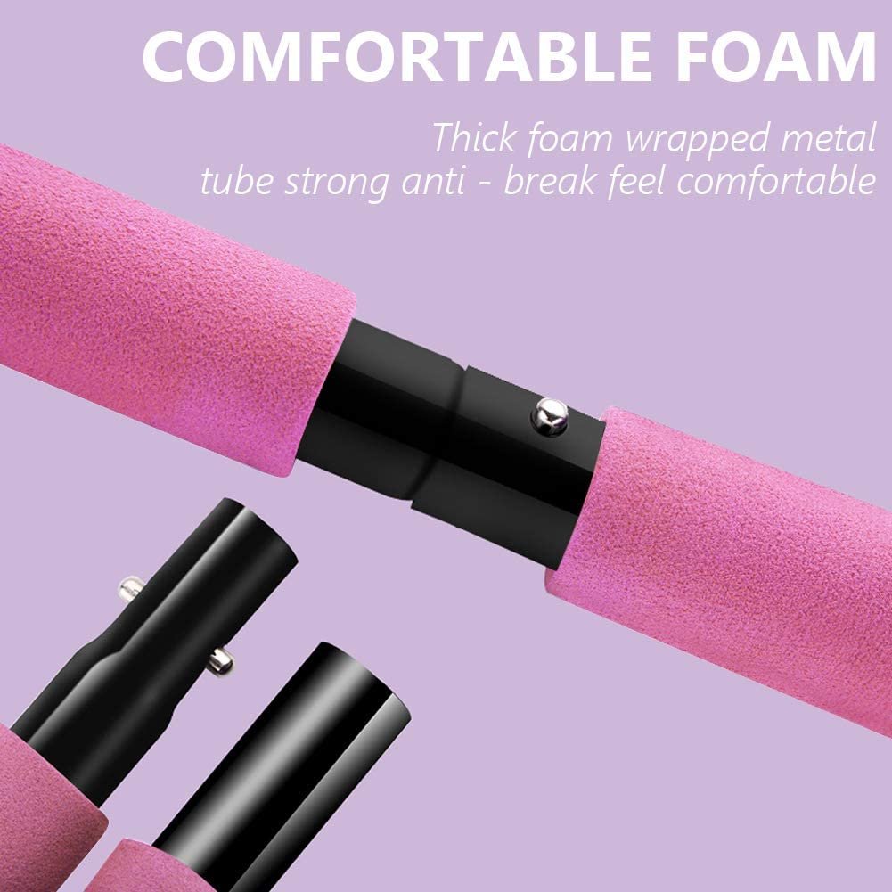 Pilates Bar Resistance Bands for Yoga Exerciser Pull Rope Portable Gym Workout Pilates Bar Elastic Bands Fitness Sport Equipment