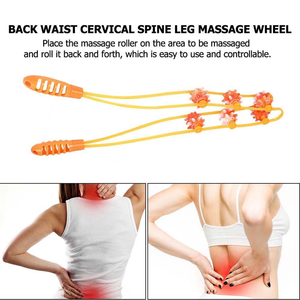 Portable Back Massage Roller Handheld Body Relieve Muscle Pain Massage Tools Health Care Soft Multi-function Sport Back Puller