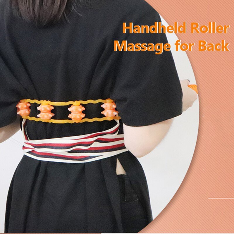Portable Back Massage Roller Handheld Body Relieve Muscle Pain Massage Tools Health Care Soft Multi-function Sport Back Puller