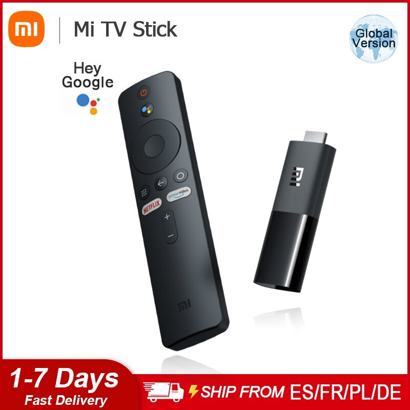 Originele Global Xiaomi Mi Tv Stick Android Tv 9.0 Quad-Core Dolby Dts Hd Dual Decodering 1Gb Ram 8Gb Rom Google Assistent Netflix