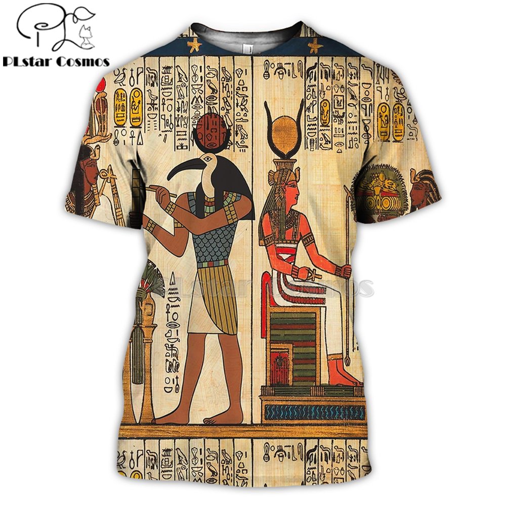Mysterieuze Retro Oude Horus Egypte 3d Alle Bedrukte T Shirts Tees Zomer Grappige Korte Mouw Halloween Tshirt Cosplay Kleding