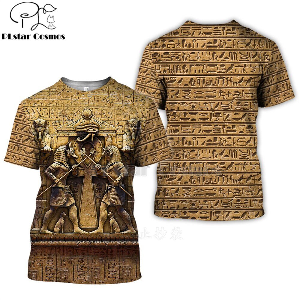 Mysterieuze Retro Oude Horus Egypte 3d Alle Bedrukte T Shirts Tees Zomer Grappige Korte Mouw Halloween Tshirt Cosplay Kleding