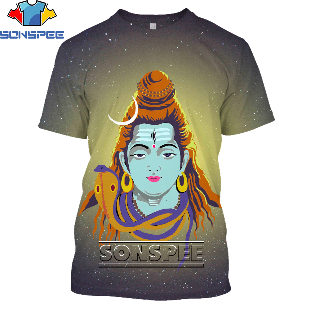 Sonspee Hindoe God Lord Shiva Mannen T-shirt 3D Print Anime Hip Hop Tees Mode Lord Shiva T-shirts Harajuku Korte mouw Tops Sonspee Hindoe God Lord Shiva Mannen T-shirt 3D Print Anime Hip Hop Tees Mode Lord Shiva T-shirts Harajuku Korte mouw Tops