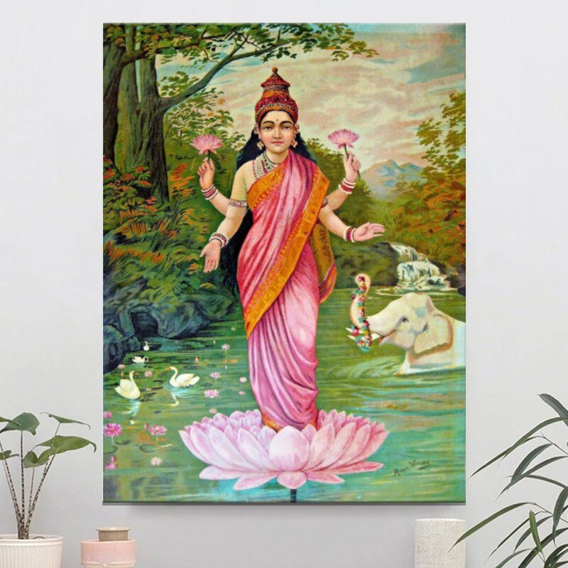Godin Lakshmi Art Film Print Poster Thuis Wall Decor Godin Lakshmi Art Film Print Poster Thuis Wall Decor