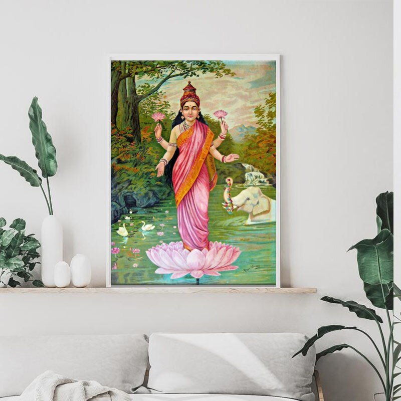 Godin Lakshmi Art Film Print Poster Thuis Wall Decor Godin Lakshmi Art Film Print Poster Thuis Wall Decor
