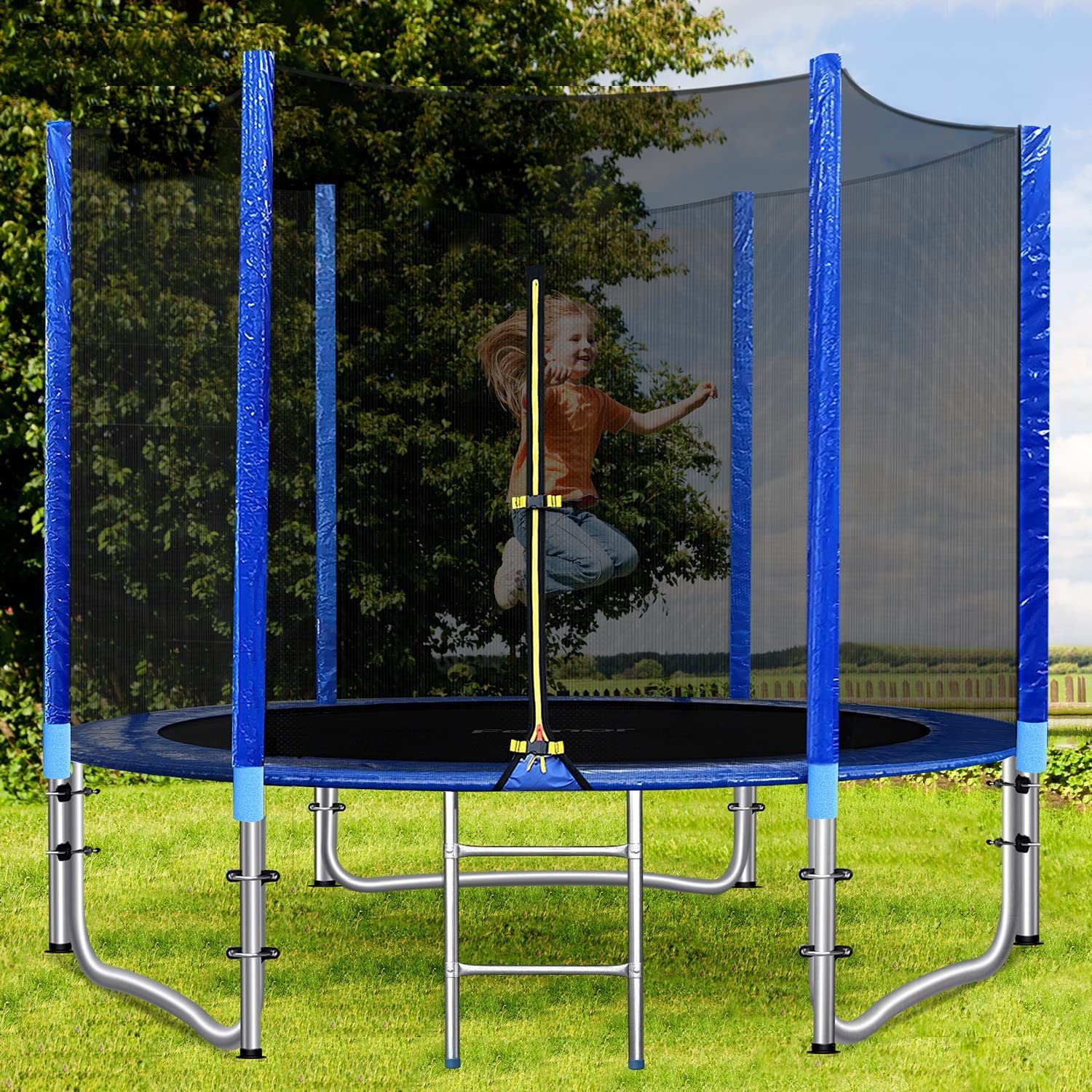 Trampoline Tuin Trampoline Ø 244Cm Kinderen Trampoline Outdoor Complete Set