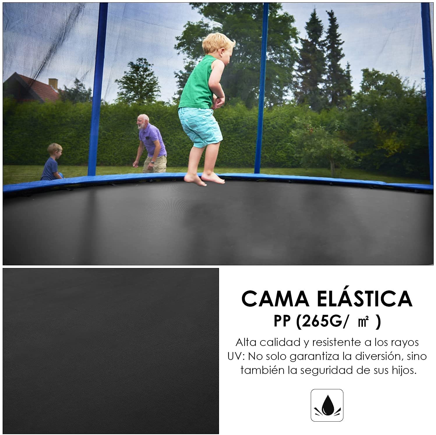 Trampoline Tuin Trampoline Ø 244Cm Kinderen Trampoline Outdoor Complete Set