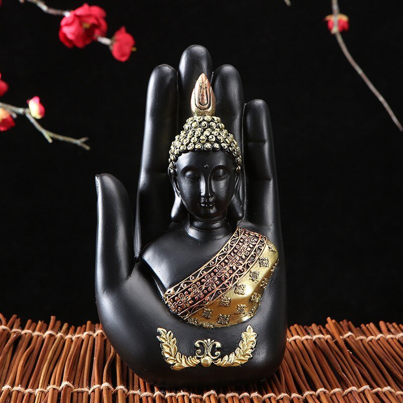 2020 Buda Standbeeld Thailand Boeddha Sculptuur Groene Hars Handgemaakte Boeddhisme Hindoe Fengshui Beeldje Meditatie Woondecoratie