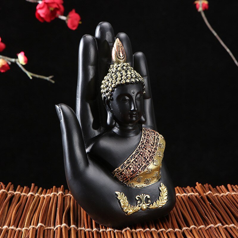 2020 Buda Standbeeld Thailand Boeddha Sculptuur Groene Hars Handgemaakte Boeddhisme Hindoe Fengshui Beeldje Meditatie Woondecoratie