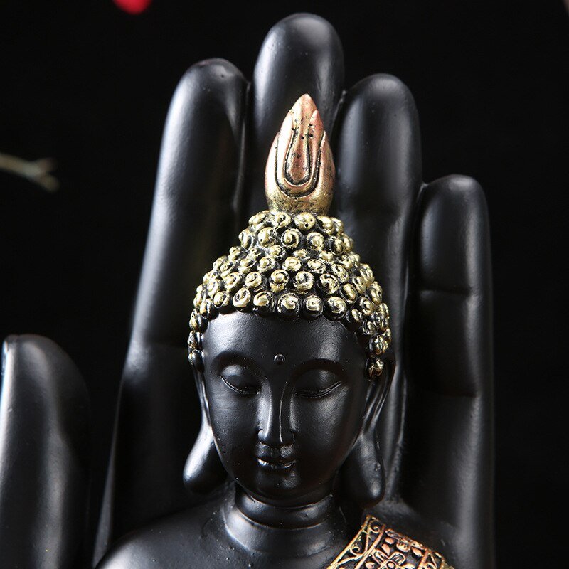 2020 Buda Standbeeld Thailand Boeddha Sculptuur Groene Hars Handgemaakte Boeddhisme Hindoe Fengshui Beeldje Meditatie Woondecoratie