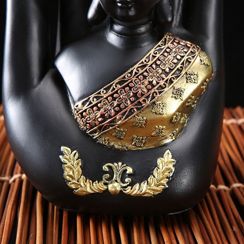 2020 Buda Standbeeld Thailand Boeddha Sculptuur Groene Hars Handgemaakte Boeddhisme Hindoe Fengshui Beeldje Meditatie Woondecoratie