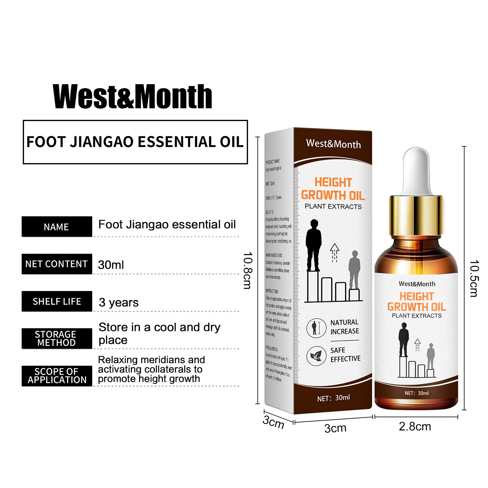 Kruiden Verhogen Hoogte Essentiële Olie Bevorderen Bone Groei Grow Taller Conditioning Toenemende Body Oliën Rustgevende Voet Massage Olie