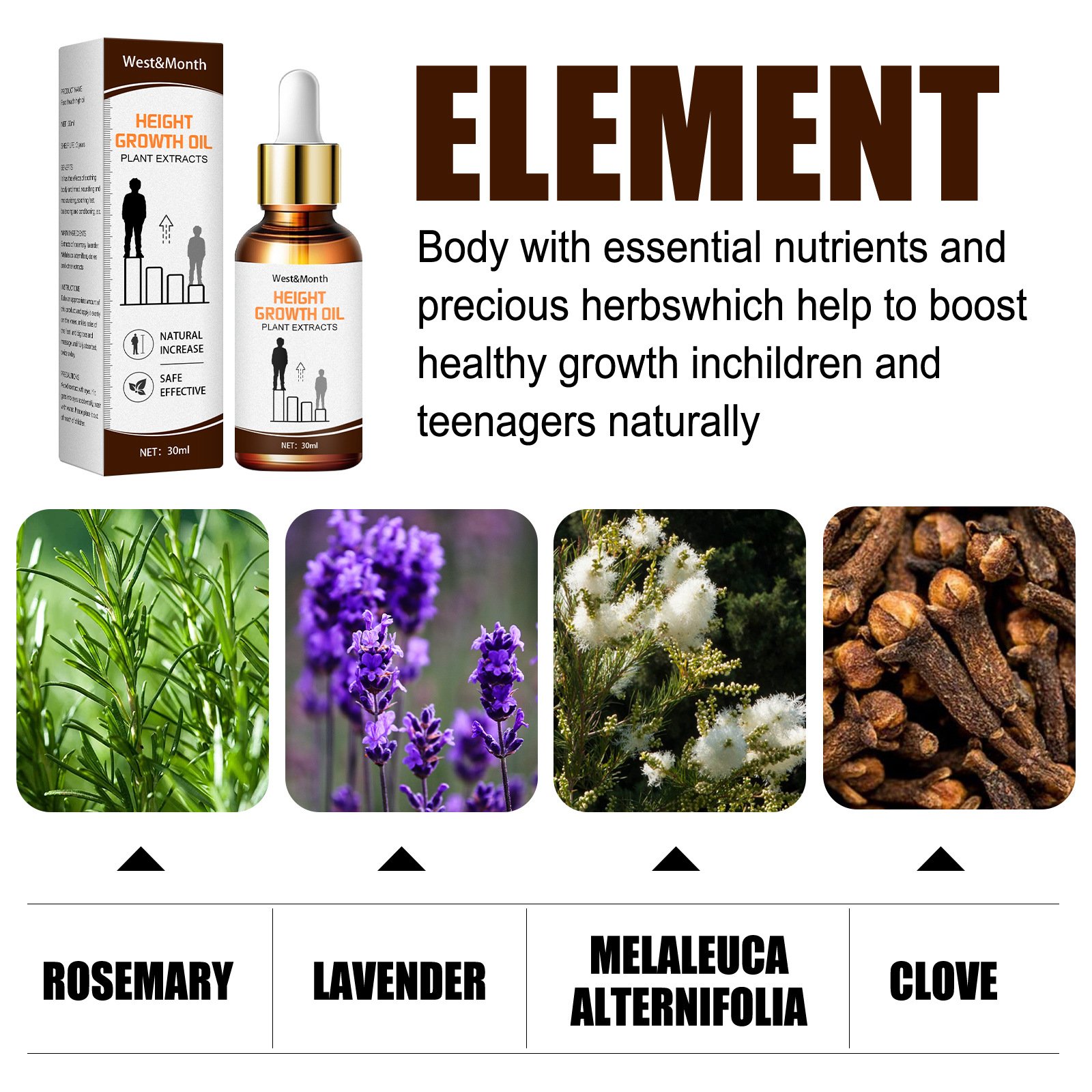 Kruiden Verhogen Hoogte Essentiële Olie Bevorderen Bone Groei Grow Taller Conditioning Toenemende Body Oliën Rustgevende Voet Massage Olie