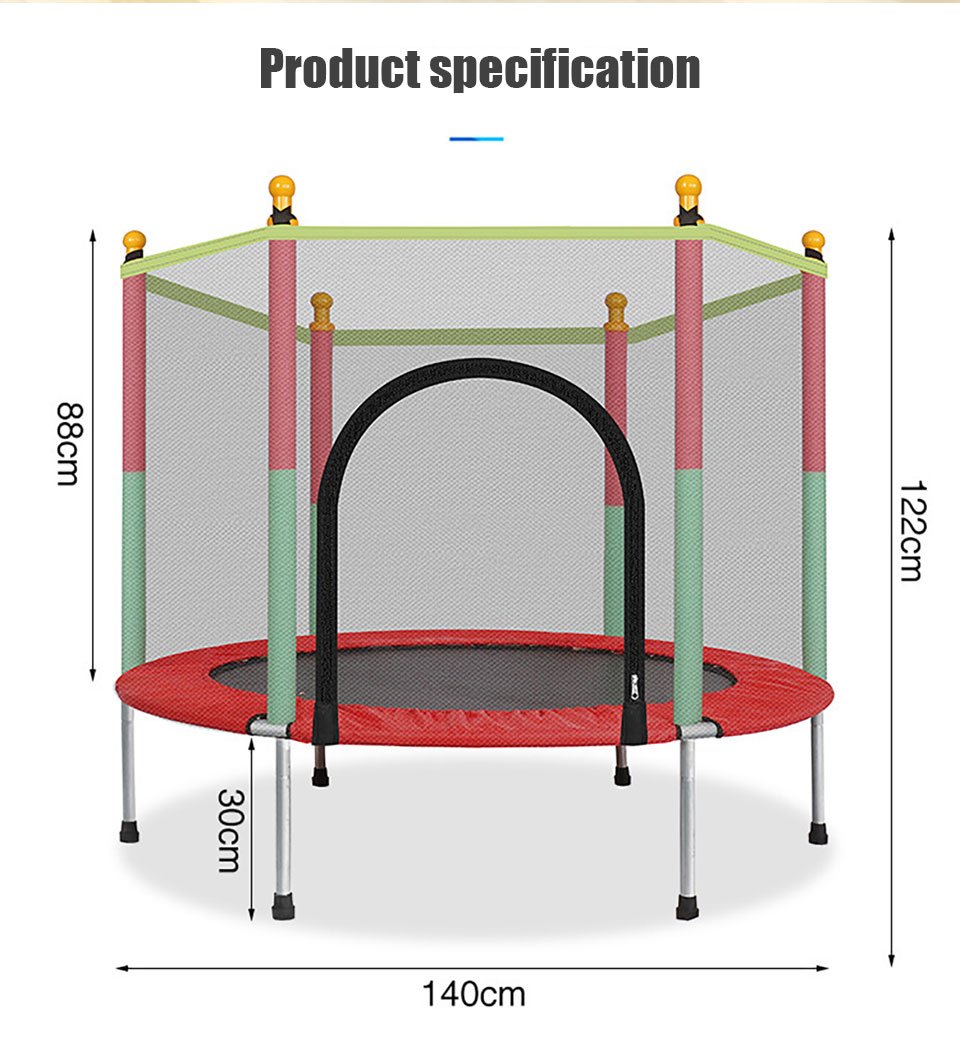 Imbaby Trampoline Voor Kinderen Thuis Kinderen Elastische Bed Veiligheid Trampoline Met Net Volwassen Fitness Trampolines Ondersteuning 100 Kg