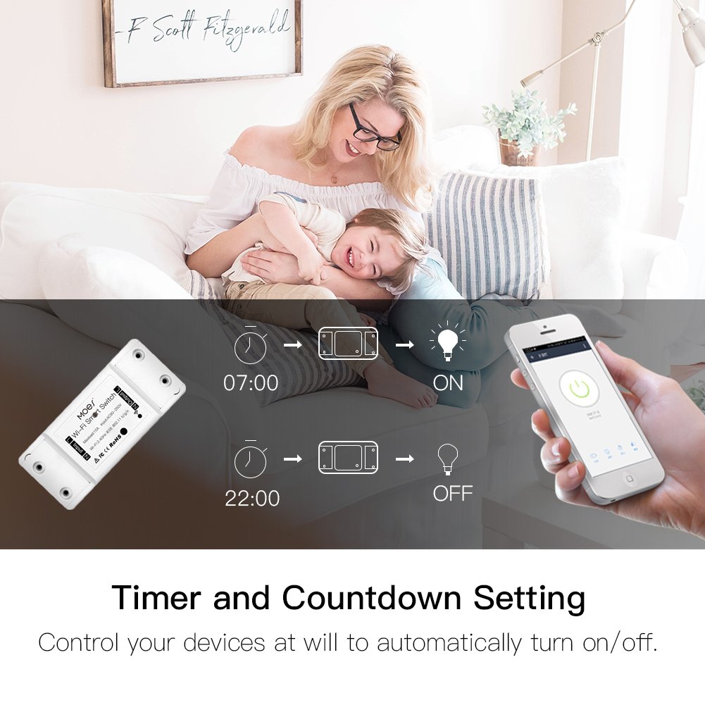 Wifi/Bluetooth Smart Lichtschakelaar Universele Breaker Timer Smart Leven App Draadloze Afstandsbediening Werkt Met Alexa Google Thuis