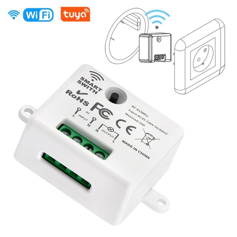 RF433 Wifi Smart Switches Tuya Mini Diy Relaismodule Smart Leven App Wandpanelen Touch Schakelaar Timer Voice Google Alexa thuis