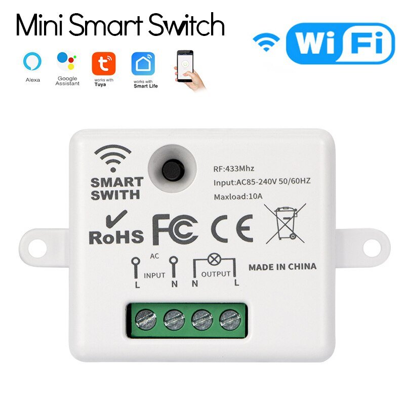 RF433 Wifi Smart Switches Tuya Mini Diy Relaismodule Smart Leven App Wandpanelen Touch Schakelaar Timer Voice Google Alexa thuis