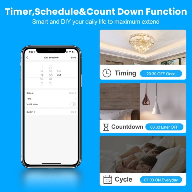 Tuya Wifi Smart Switch Brazilië Ac 110-220V 4X4 Touch Screen Panel 4/6 Gang Lichtschakelaar app Controle Werk Met Alexa Google Thuis