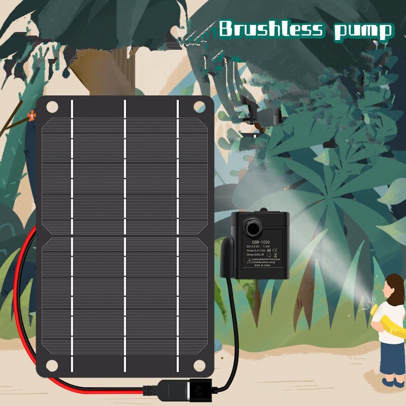 3W 5W Solar Waterpomp Borstelloze Motor Zonnepaneel Pomp 12V Voor Vijver/Zwembad Tuin/solar Poum Kit/Solar Vijver Pum