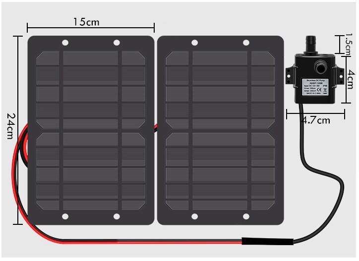 3W 5W Solar Waterpomp Borstelloze Motor Zonnepaneel Pomp 12V Voor Vijver/Zwembad Tuin/solar Poum Kit/Solar Vijver Pum