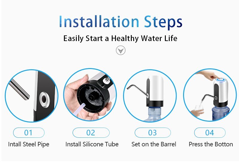 Xiao_Mi Smart Leven Fles Elektrische Water Dispenser Draagbare Handig Fles Automatische Water Pomp Voor Universele 5 Gallon Fles