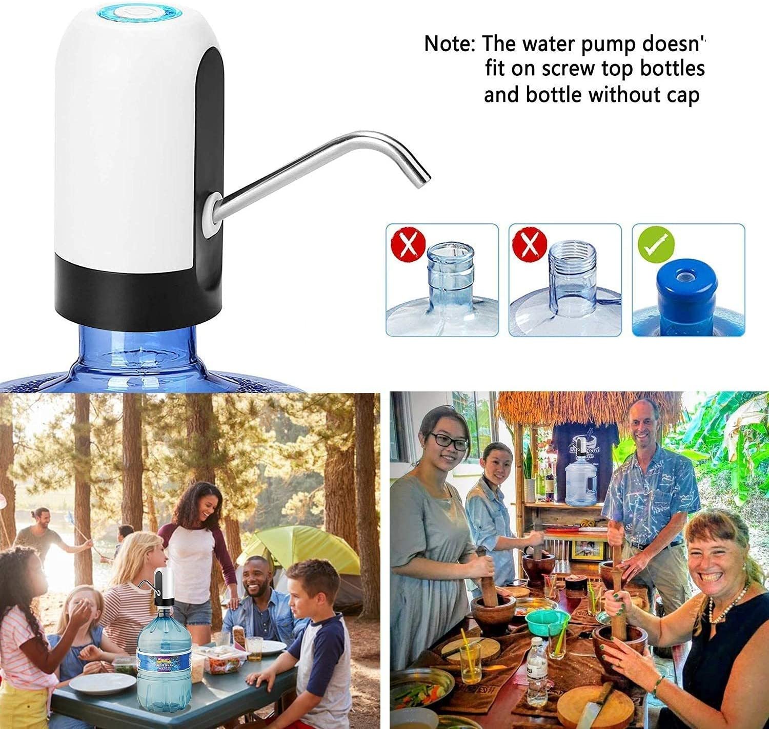 Xiao_Mi Smart Leven Fles Elektrische Water Dispenser Draagbare Handig Fles Automatische Water Pomp Voor Universele 5 Gallon Fles