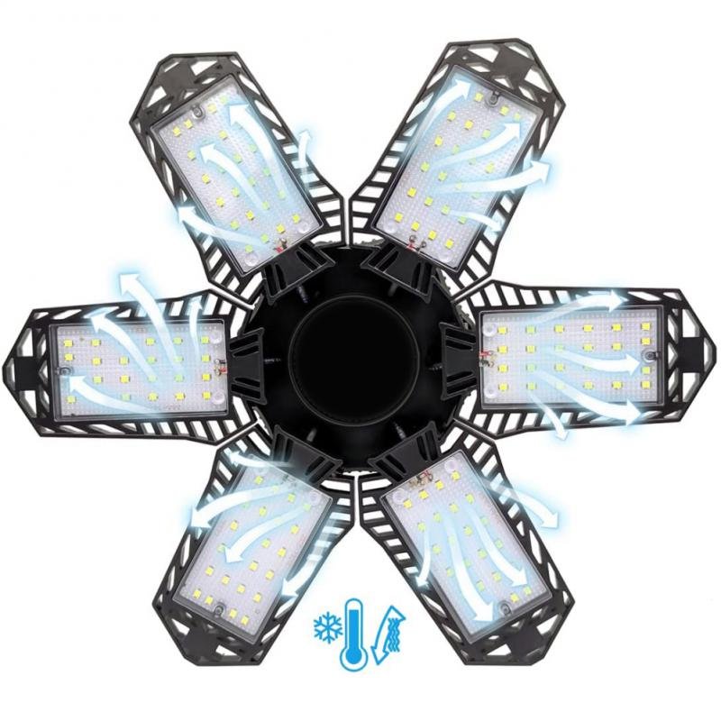 Mini Led Garage Licht E27 Hoge Bay Lamp Magazijn Energiebesparing 90 ° Opvouwbare Plafond Verlichting Voor Magazijn Workshop Verlichting