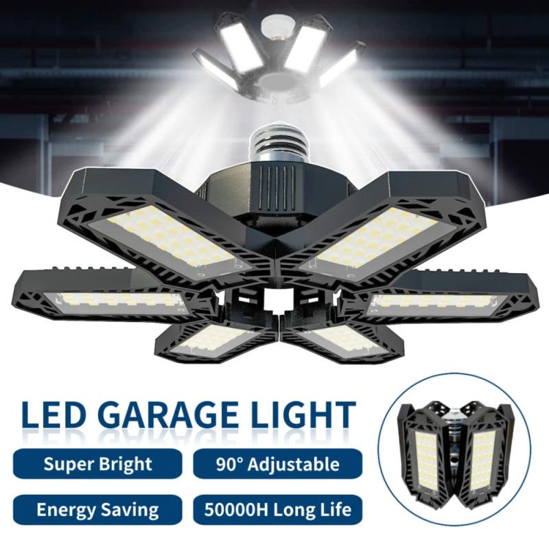 Mini Led Garage Licht E27 Hoge Bay Lamp Magazijn Energiebesparing 90 ° Opvouwbare Plafond Verlichting Voor Magazijn Workshop Verlichting