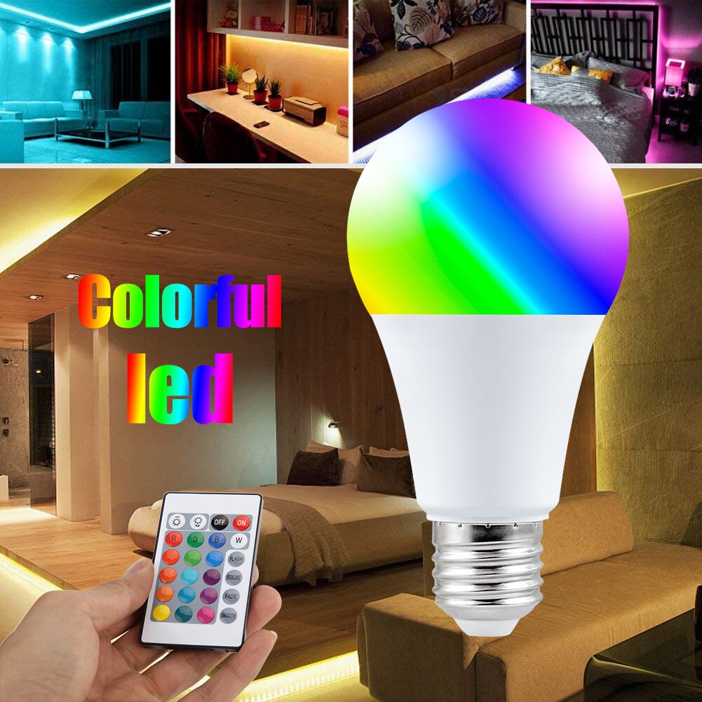 5/10/15/20/25W Kleurrijke Smart Lamp Met Afstandsbediening Slimme Lamp straling-Gratis Energiebesparende Voor Holiday Party Decor 5/10/15/20/25W Kleurrijke Smart Lamp Met Afstandsbediening Slimme Lamp straling-Gratis Energiebesparende Voor Holiday Party Decor