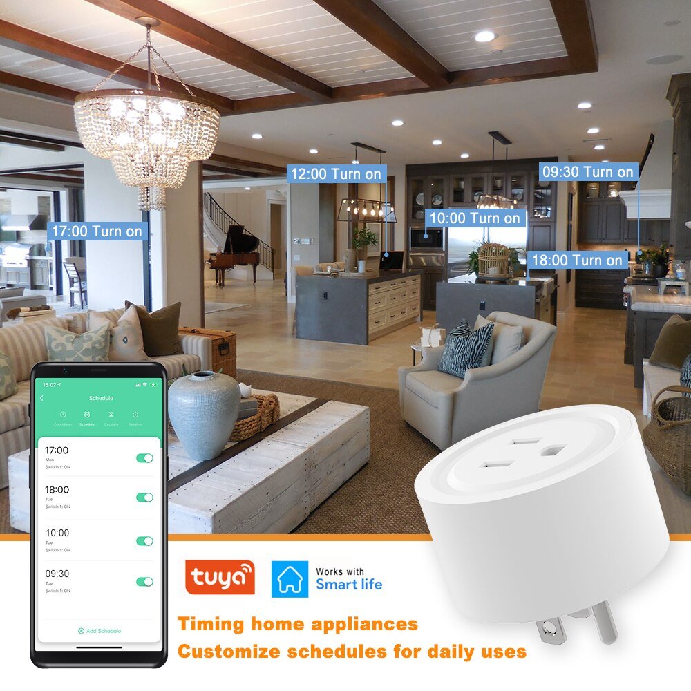 Timing Functie Afstandsbediening Stopcontact 10A Smart Plug Us Wifi Amerikaanse Outlet Voor Alexa Google Home Tuya Smartlife App Timing Functie Afstandsbediening Stopcontact 10A Smart Plug Us Wifi Amerikaanse Outlet Voor Alexa Google Home Tuya Smartlife App