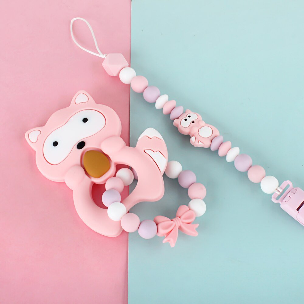 Silicone Bijtring Kralen Fopspeen Clips Leuke Eenhoorn Gepersonaliseerde Ketting Baby Alphabe Food Grade Kinderziektes Speelgoed Accessoires Bpa Gratis