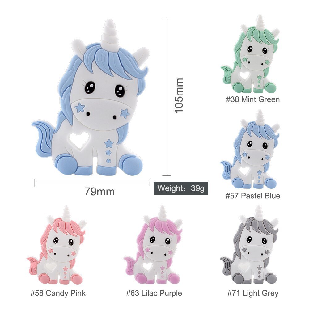 Silicone Bijtring Kralen Fopspeen Clips Leuke Eenhoorn Gepersonaliseerde Ketting Baby Alphabe Food Grade Kinderziektes Speelgoed Accessoires Bpa Gratis