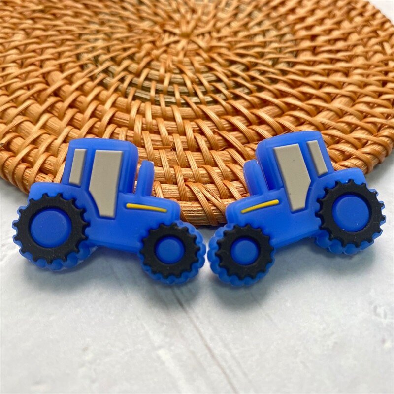 10Pcs Silicone Auto Kralen Baby Tandjes Bpa Gratis Diy Zuigeling Rustgevende Fopspeen Verpleging Armband Speelgoed Accessoire