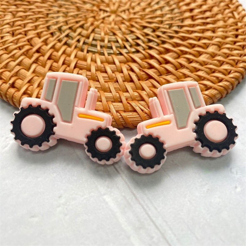 10Pcs Silicone Auto Kralen Baby Tandjes Bpa Gratis Diy Zuigeling Rustgevende Fopspeen Verpleging Armband Speelgoed Accessoire