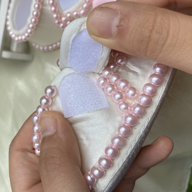 Dollbling Baby Schoenen Roze Baby Meisje Schoenen Wedding Party Baby Meisje Gown Fotografie Eerste Wandelaar Naaien Parels